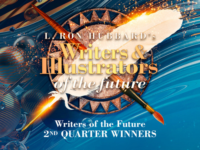 Writers of the Future 2nd Quarter 2022 winners announcement banner